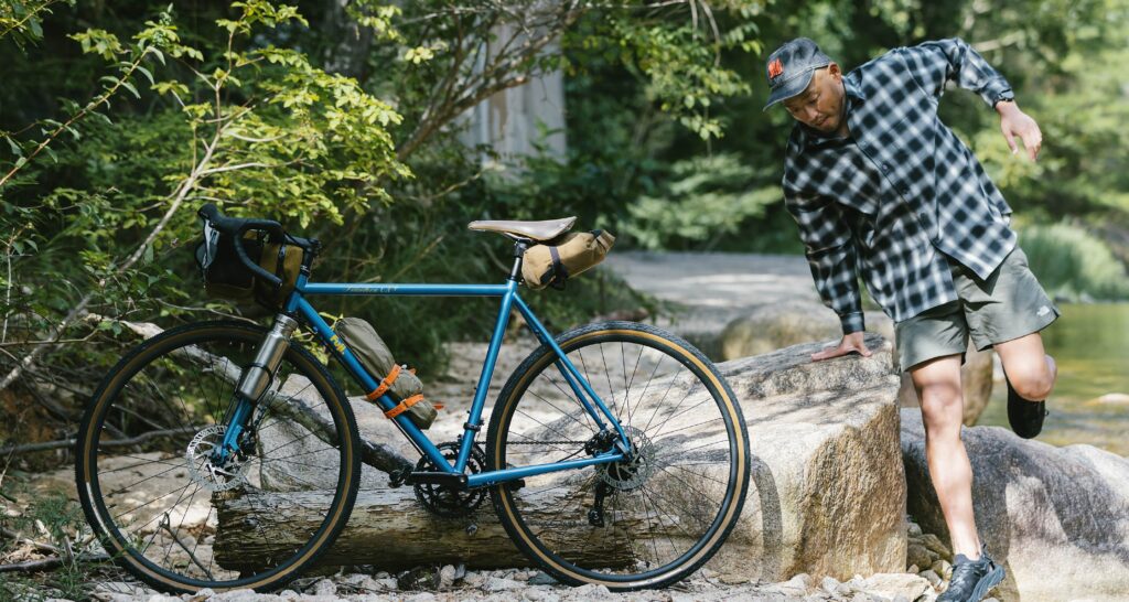 FUJI FEATHER CX＋ シクロクロスで釣り場へ行くイメージ